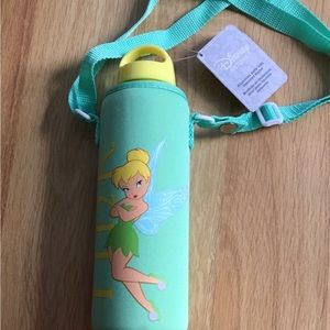 Disney tinker bell water bottle with crossbody holder